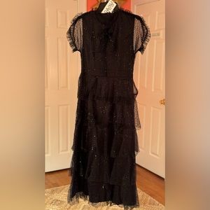 Beautiful soft sequin tulle black dress with a vintage feel.